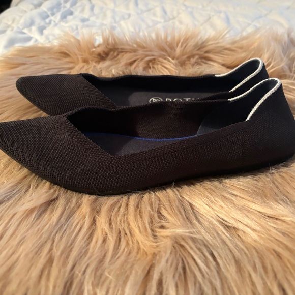 Rothy's Black Pointed Flats - Picture 4 of 7